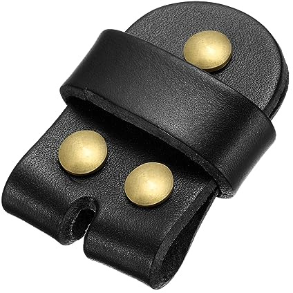 QUARKZMAN Cuir Ceinture Broche Boucle avec Rivets, 36mm Ceinture Tête Connexion Boucle pour DIY Artisanat Homme Femme Ceintures Accessoires (Noir)