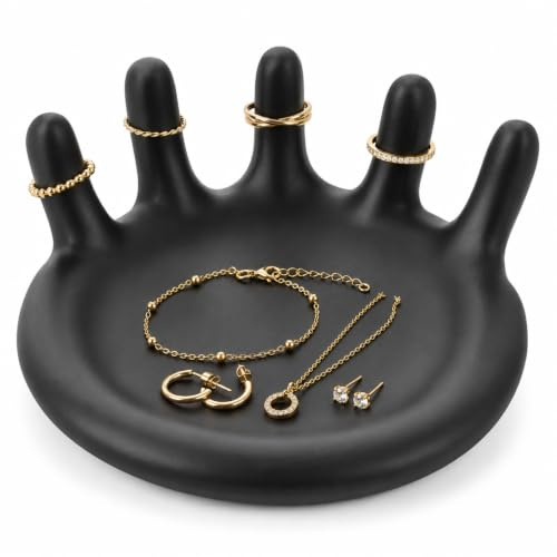 STOBAZA Porte-bijoux Résine Créatif Plateau à Bijoux Forme De Main Support De Rangement Pour Bagues Et Petits Objets Décoratif Et Pratique Pour Dresser Salle De Bain