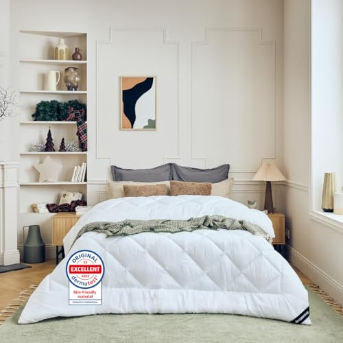 DREAMWAY – Piumino invernale 240x260 cm – 450GSM con imbottitura in poliestere – Piumino Letto Matrimoniale – Certificato Oeko-Tex – Lavabile in lavatrice a 60°C