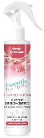 Le Nuvole di ESSENTIA, Profumo Igienizzante Spray Linea Intense | Perle d'Oriente | 250 ml (Confezione da 1) | Per Ambienti, Tessuti e Superfici con Essenze Naturali e Sali Quaternari di Ammonio