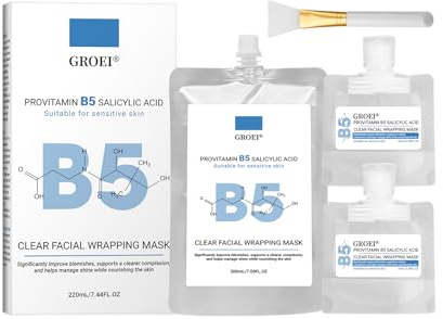 Maschera avvolgente all'acido salicilico, maschera viso all'acido salicilico con provitamina B5 per una migliore cura della pelle, 220 ml