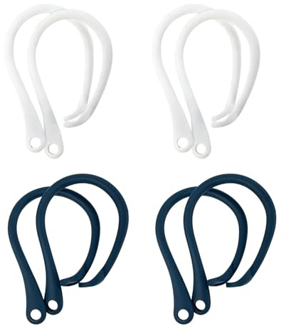4 Paires Earhooks, Crochets pour Écouteurs, Crochets d'oreille Anti-Perte pour AirPods Casque Bluetooth Ajustables, Accessoires Sport Confortables Stables TPU, pour Exercices et Activités Extérieures