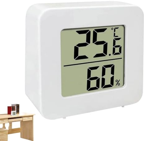 Doiyislem Hygromètre Numérique - Appareil de Mesure d'Humidité et de Température,Jauge Électronique à Affichage LCD pour Poulailler Cave Garage Réfrigérateur Terrarium Reptile Laboratoire Maison