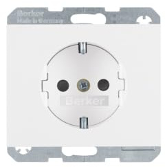 Hager 47357009 Type F White Socket-Outlet Socket-Outlets (Type F, White, Plastic, Thermoplastic, 16 A, 50/60)