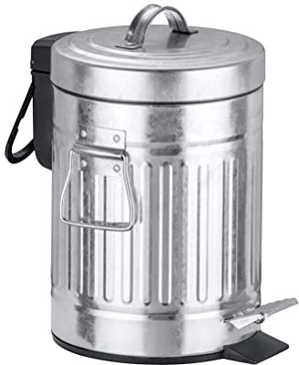 Wenko 18691100 Kosmetik-Treteimer New York Easy Close - Absenkautomatik, 3 Liter, Ø 17 x 27 cm, Blech-Optik
