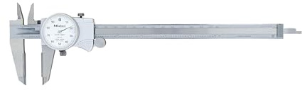 Mitutoyo 505-737 D8TXW Dial Caliper, OD Carbide, 0.1/Rev, 0-8, 0.001