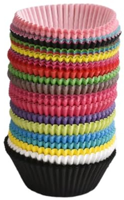 Smart Baking 200 Pack Non-Stick Paper Muffin Cases Liners and Cupcake Moulds (200 Pack) The Colour May be Varied.