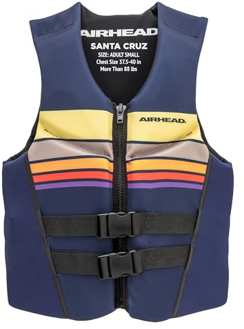 Airhead Santa Cruz Life Vest Adult Small Navy L70, Fits Chest 37.5-40 inch