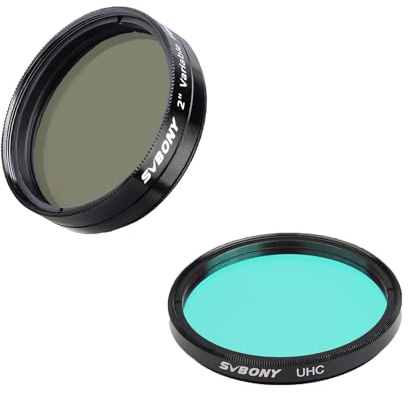 SVBONY SV128 Telescope Filter Polarizing Filter for Astronomic, Bundle with 2 inches UHC Filter for Observations of Deep Sky Objects