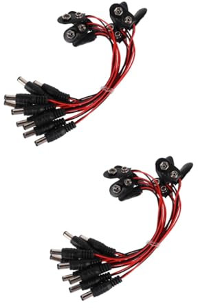 OSALADI 2 Juegos de Clips de Conector de Batería de 9 Voltios Hebillas de Conector de Batería de 9 V Conectores a Presión para Conexión de Alimentación 10 Piezas