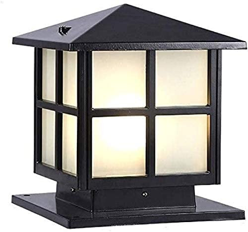 Lámpara de bolardo de Pared Impermeable al Aire Libre Cuadrada China Valla Estigma Luminaria E27 Lámpara de Poste de Pilar de Aluminio Europeo Césped Paisaje Iluminación de Calles Villa Parq