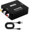 RISVOWO Adattatore AV a HDMI per Wii/PS2/PS3/PC/Xbox/SNES/N64/STB/VHS/VCR/DVD/Fotocamera, Supporto 1080P 60Hz Con Cavo USB-C