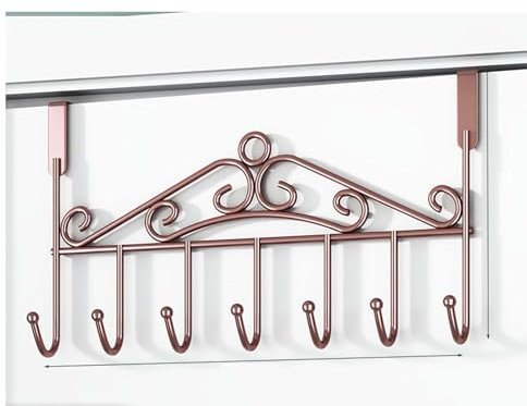 Garderobenhaken Vintage Brauner Türhaken Mit Ablage Türhänger Aus Metall Türkleiderhaken Türhaken Geeignet Für Badezimmer Schlafzimmer Wohnzimmer Zum Aufhängen Von Taschen Hüten Kleidung(413mm)