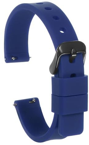sourcing map Silicone Watch Band Quick Release Soft Rubber Replacement Watch Strap with Stainless Steel Buckle for Men Women
