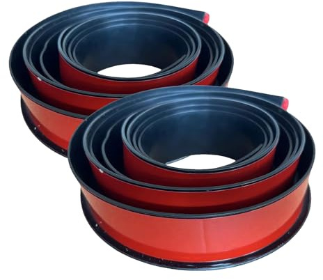 2Pcs 1.5m Universal Wheel Arch Trim, Car Wheel Fender, Auto Corner Rubber Protector Mat, Guard Anti-Collision Decals (Black)