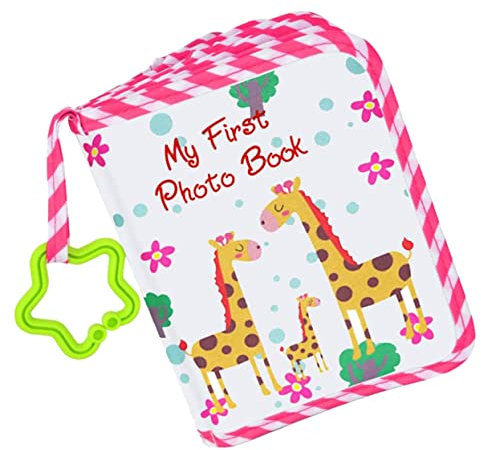 GARVALON Fotoalbum Für Erste Jahr Weiches Stoffalbum Zur Aufbewahrung Von Babyfotos Erinnerungsbuch Mit Klaren Fototaschen Für Neugeborene Und Kleinkinder Personalisierbar Mit Stickern