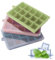 MEETOZ Silicone Ice Cube Tray with Lid, 3 Packs 45 Cubes, Silicone Ice Cube Mold Large Reusable Moulds for Whiskey, Cocktail, Drinks&Baby Food, Freezer, Souper