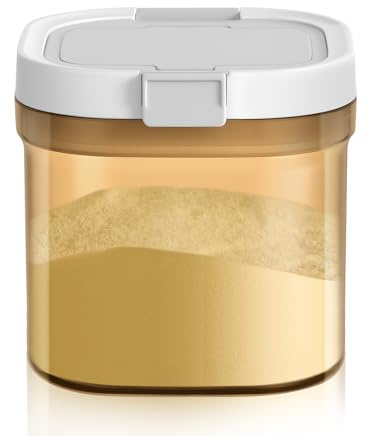 Aolso Baby Milk Powder Dispenser Pot,1300ml Formula Dispenser Pots with Lid & Spoon,Baby Formula Container for Milk Powder, Coffee, Cereal, Flour