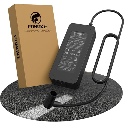 FONGKE Ladegeräte für Scooter, 54.6V 2A E Scooter Ladegerät für Xiaomi 4 Ultra, 4 Pro 2nd Gen, 5, 5 Pro, E Scooters Ladekabel, Elektroroller Ladegerät, 48V Akku Netzteil Ladekabel Adapter