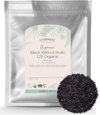 Starwest Botanicals Organic Black Walnut Hull, Cut & Sifted - Bulk 1 lb Bag