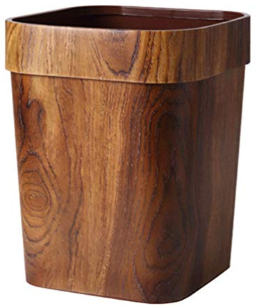 Retro Mülleimer Mülleimer Nachahmung Holz Papierkorb Eimer für zu Hause Bad Küche Büro