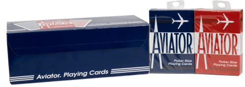Aviator Playing Cards, 12 Pack, Standard Index Card Decks, Red