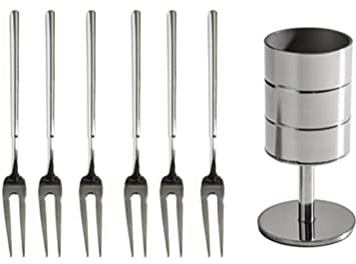 MYBAQ, Tenedores pequeños para aperitivos, tenedores de postre, juego de tenedores de frutas, tenedores de acero inoxidable, juego de tenedores, juego de tenedores de frutas para restaurantes, juego