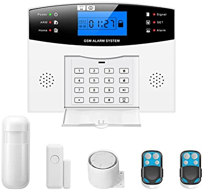 Sistema di sicurezza allarme porta TUYA Smart Home GSM Allarmi di sicurezza for la casa WIFI Allarme domestico wireless for garage Allarmi di sicurezza for case residenziali per Casa, Appartamento ( C