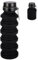 BELLE VOUS Black Collapsible Silicone Water Bottle - 500ml/17oz Foldable BPA-Free & Leakproof Bottle - Reusable Portable Cup Suitable for Camping, Hiking, Gym, Sports, Travel & Outdoor Activities