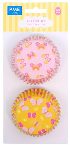 PME Oster Cupcake-Förmchen Folienbeschichtet - Schmetterlinge, 60 Stück