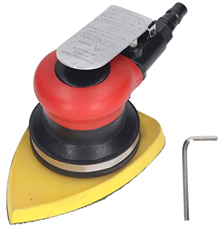 Lijadora Neumática, Lijadora De Aire Orbital Aleatoria De 1/4 Pulg., Lijadora Neumática De Vibración Larga Triangular De 90 PSI, 10000 RPM, Para Madera, Compuestos, Metal