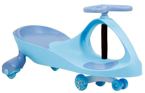 Flicker Swing Wiggle Push Car Kids Push Ride On Car Swivel Scooter Childrens Indoor Outdoor Twist Gyro Ride-on Xmas Toys Boys (Light Blue)