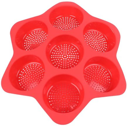 Stampo per Panini per Hamburger, Stampo per Pane per Hamburger Realizzato in Silicone Alimentare con Elevata Resistenza Al Calore per Torte a Strati (rosso)