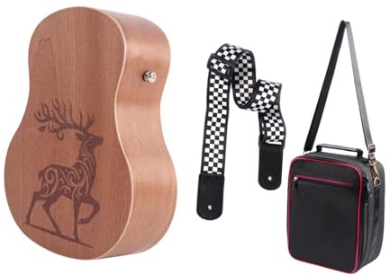 Harilla Tragbares Cajon Drum Travel Cajon Drum Wood einzigartiges Erscheinungsbild mit Riemenbeutel für Musikshow -Partys Auftritte