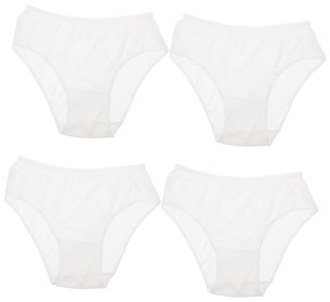 TOPPERFUN 4piezas Ropa Interior De Maternidad Bragas Desechables para Posparto Bragas Sanitarias Portátiles De Algodón para Mujer XXL