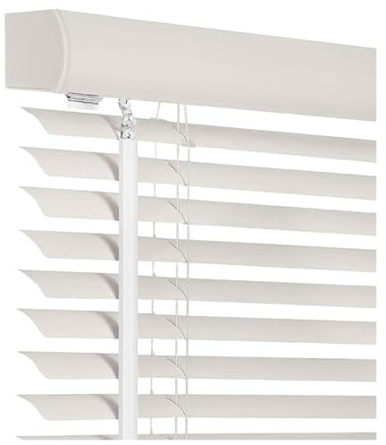 Persianas Venecianas Aluminio a Medida, Horizontales Stores para Ventana Cocina, Blackout Ajustable Fácil Instalación para Oficina Hogar, 25cm Lamas Estor 90x160cm, 80x120cm(Amarillo Claro)