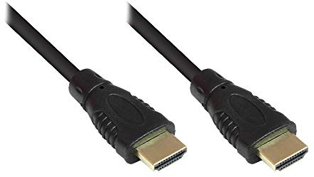 Good Connections - Cavo HDMI con Ethernet 24 K spina dorata e contatti in rame 0.75 m Nero