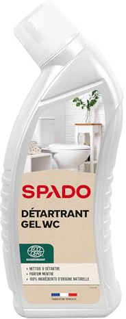 SPADO - Nettoyant WC Bio en Gel Orange Musc - Nettoie, Détartre & Désodorise - Formule Anti-Calcaire à Base de 99% d'Ingrédients d'Origine Naturelle - Fabrication Française - Flacon 750 ml