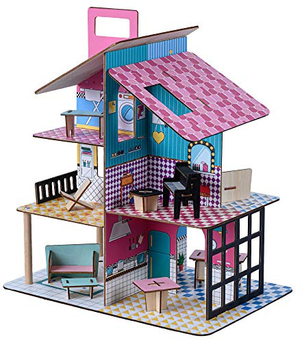 Olivia's Little World 360 barn trädockhus 3,5 tum dockor och 12 tillbehör multi TD-13260C