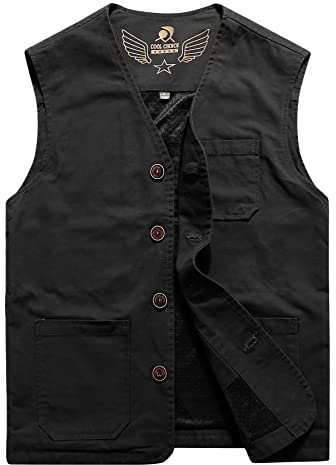 Oralidera Herren Outdoor Weste Ärmellose Jacke Hundesportweste Anglerweste Fotografie Freizeitweste Sommer Atmungsaktiv Funktionsweste Jagdweste, Schwarz, 4XL