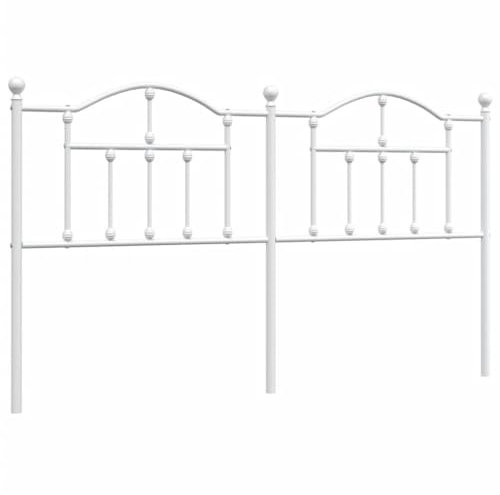 HETFTJN Kopfteil Wandkissen Bett Kopfteil Bettkopfteil - Kopfteil Metall Weiß 180 cm für Herbergen Jugendzimmer Gästezimmer Schlafräume