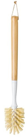 Vigar Zeroline 13.9 Long Bamboo Dish Brush, Ideal Dish Brush for Cups, Wine Glass, Tumbler, Blender Bottles, and Glass Water Bottles for The Kitchen