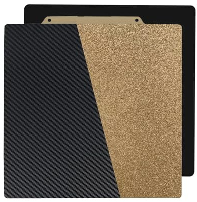 JAUEIVER 235 x 235 mm Texturierte PEI + Kohlefaser-PET Druckplatte, flexibles Heizbett für Ender 3 / Ender 3 Pro/Ender 3 Neo/Ender 3 V2 / Ender 5 / Neptune 2/3 / 4 / Pro