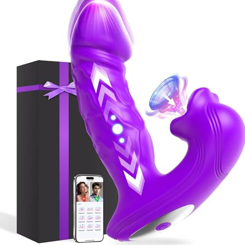 Vibromasseur Clitoridien Femme avec Succion, Sex Toýs Femme10×10 Modes de Stimulateur Clitoris Vibration,Gode Vibro-masseur Sextoyse，Gode vibro-masseur Sextoy Discret pour le Plaisir Féminin