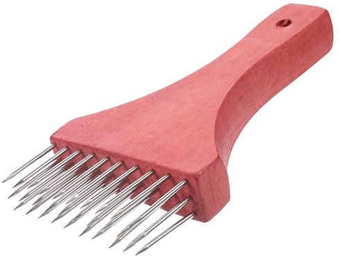 ELEOUTI Batticarne Inteneritore per e Manico in Legno in Acciaio Inossidabile per Preparazione Utensile per Cucina Professionale in Negozio