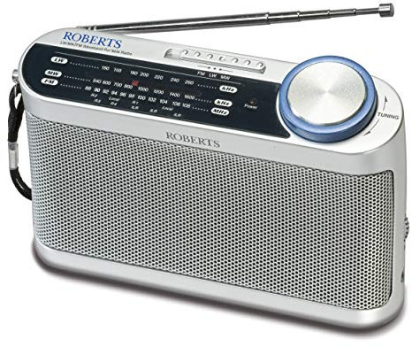 Roberts Radio R9993 Portable LW/MW/FM Radio with Headphone Socket, Grey