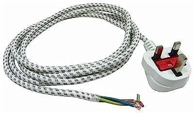 First4Spares 2.5 Metre Steam Iron Lead Cable Flex Cord & Plug