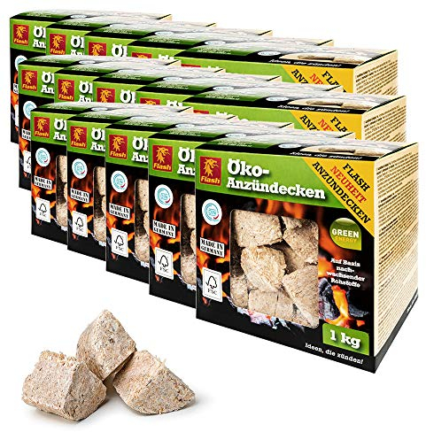 Boomex Flash Anzünder Ecken Grillanzünder Feuerbällchen Holzanzünder Öko-Zündholz Anzündecken Zündhölzer Anzündhilfe 1-24 Kg, Menge:15 kg