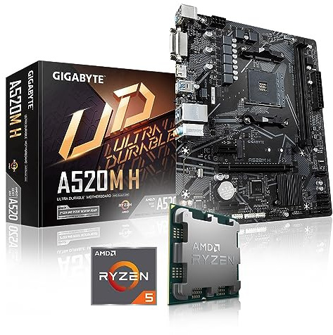 Memory PC Kit d'évolution PC Ryzen 5 5500 6X 3.6 GHz, 16 GB DDR4, GIGABYTE A520M H, Entièrement assemblé et testé