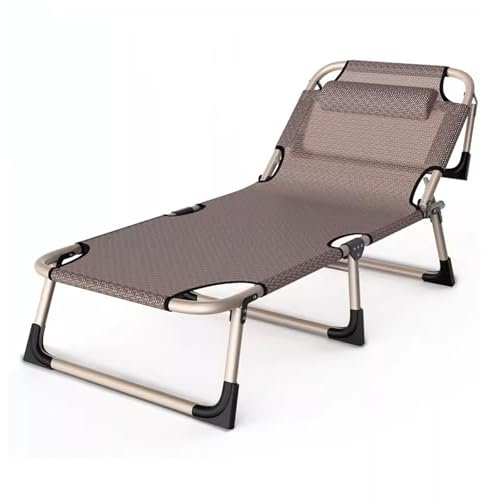Campingbett Klappbar Extra Breit Tragfähigkeit 250kg Stoff aus Eisseide, Feldbett Klappbar Leicht 4-stufige Verstellung der Rückenlehne 193x63x30cm